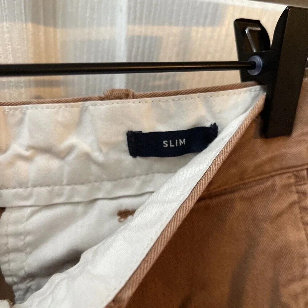 MEN'S J Crew Mercantile Flex Pants Slim Fit Size 30x32 Brown‎ Khaki Stretch